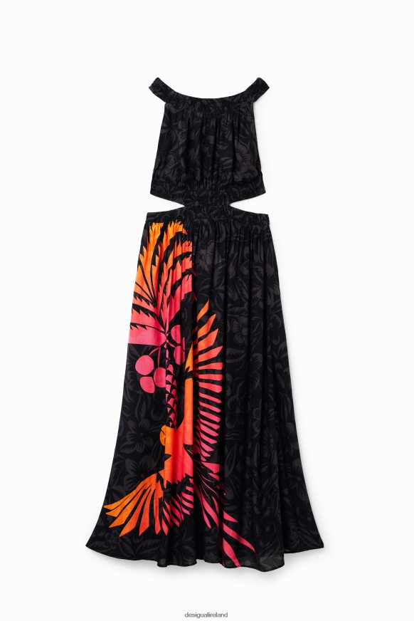 Desigual Women Tropical cut-out midi dress Clothing PFVZ0B960