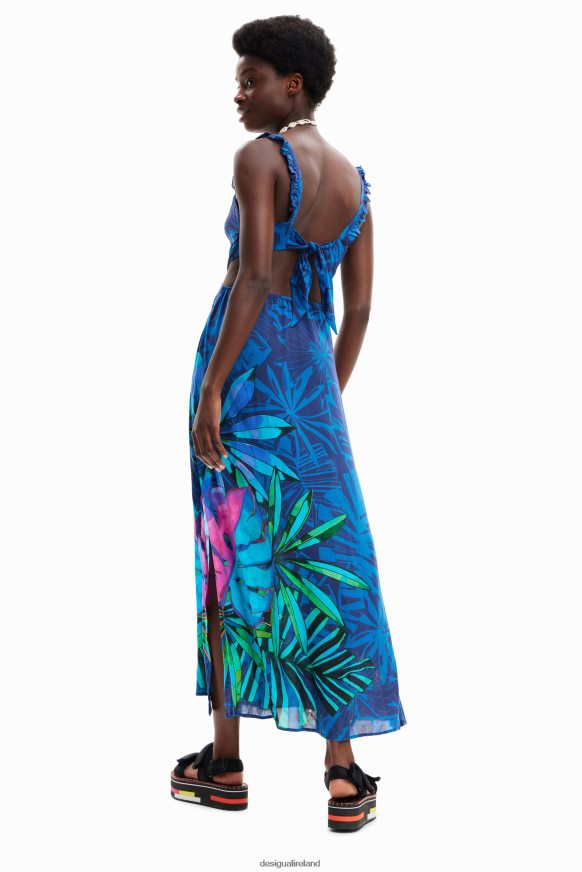 Desigual Women Tropical ruffle midi dress Clothing PFVZ0B856