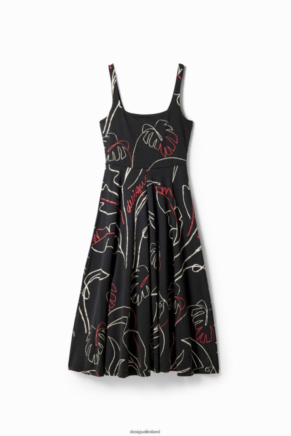 Desigual Women Tropical strappy knit dress Clothing PFVZ0B973