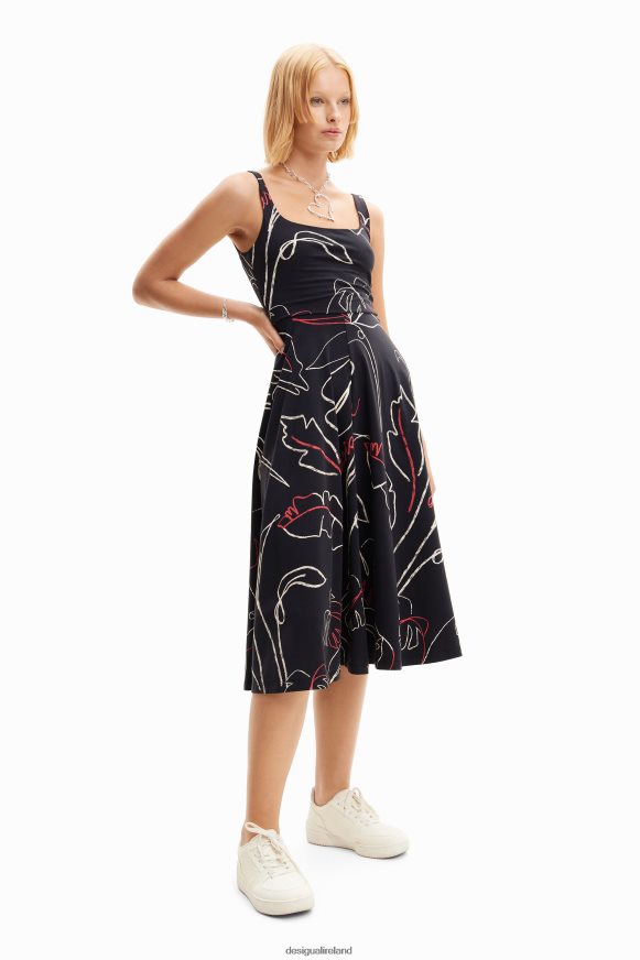 Desigual Women Tropical strappy knit dress Clothing PFVZ0B973