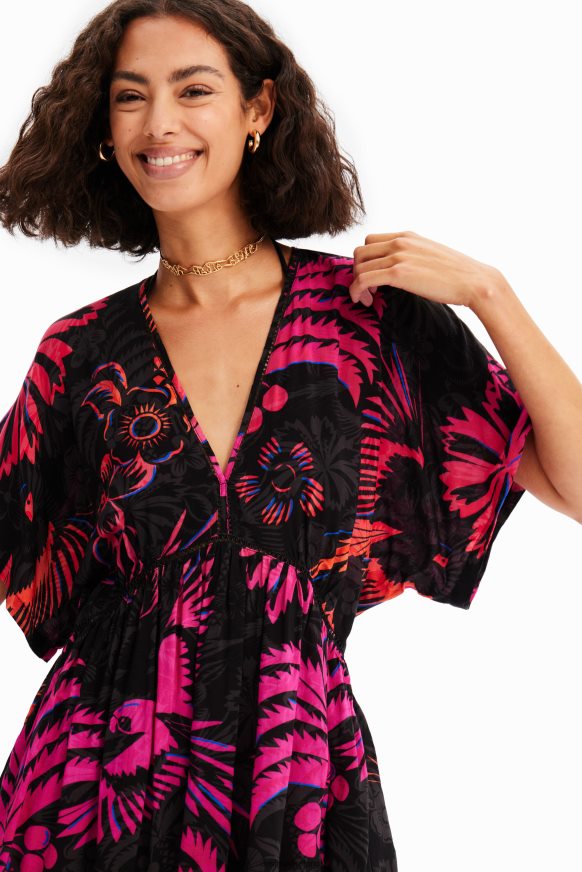 Desigual Women Tropical tunic dress Clothing PFVZ0B358
