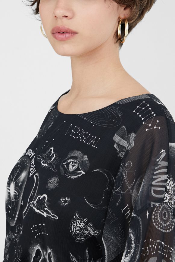 Desigual Women Viscose print dress Clothing PFVZ0B1072