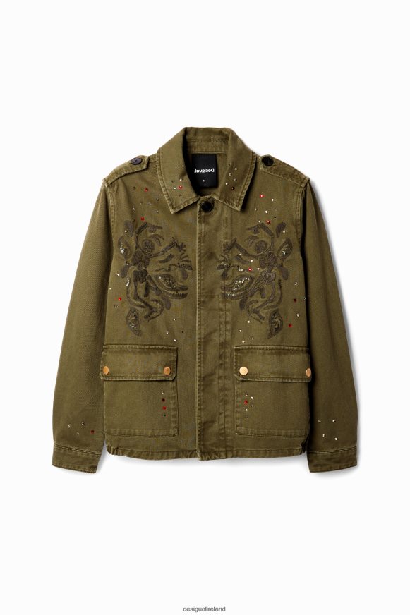 Desigual Women Embroidered parka jacket Clothing PFVZ0B647