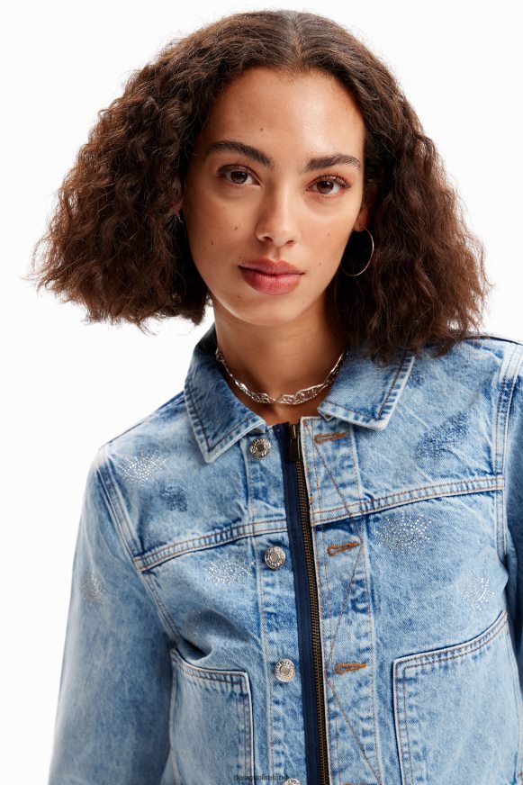 Desigual Women Eyes denim trucker jacket Clothing PFVZ0B427