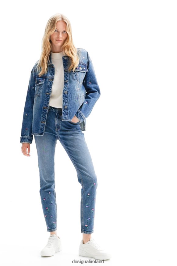 Desigual Women Floral denim trucker jacket Clothing PFVZ0B239