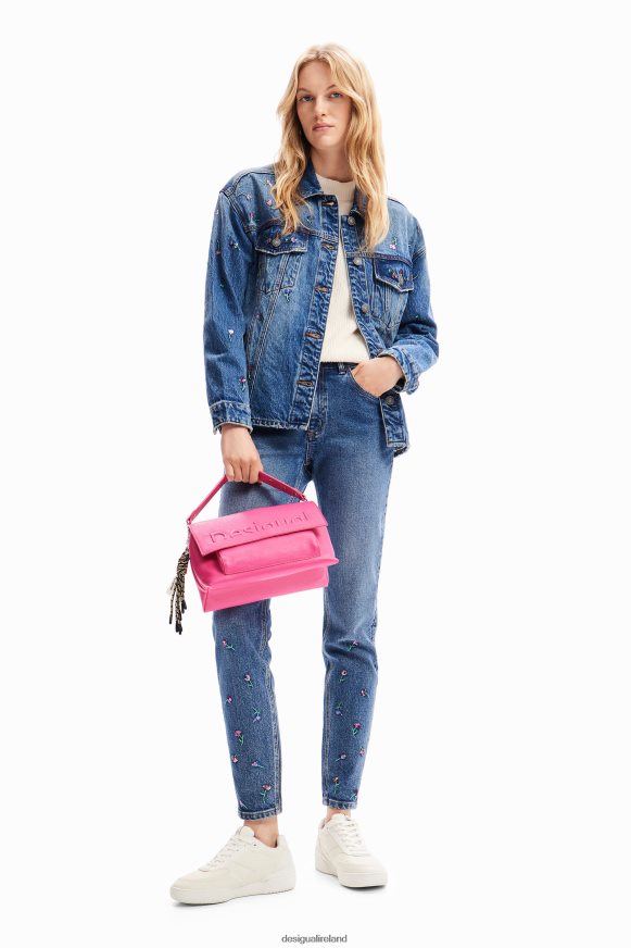 Desigual Women Floral denim trucker jacket Clothing PFVZ0B239