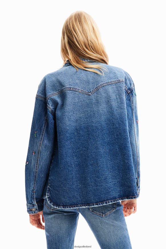 Desigual Women Floral denim trucker jacket Clothing PFVZ0B239
