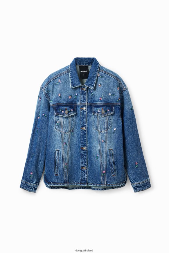 Desigual Women Floral denim trucker jacket Clothing PFVZ0B239