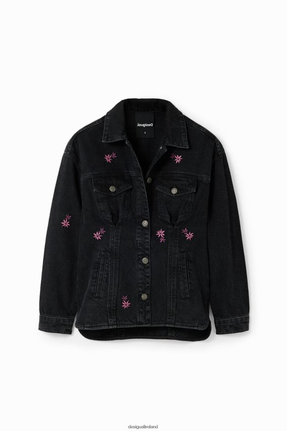 Desigual Women Floral denim trucker jacket Clothing PFVZ0B278