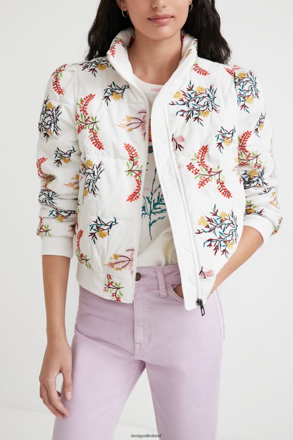 Desigual Women Floral quilted jacket Clothing PFVZ0B1055