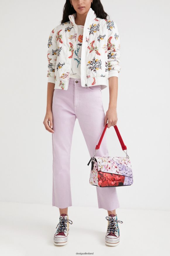 Desigual Women Floral quilted jacket Clothing PFVZ0B1055