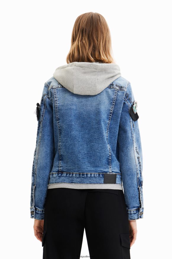 Desigual Women Hooded denim trucker jacket Clothing PFVZ0B306