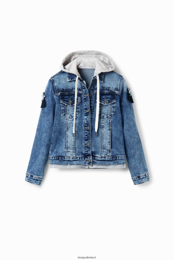 Desigual Women Hooded denim trucker jacket Clothing PFVZ0B306