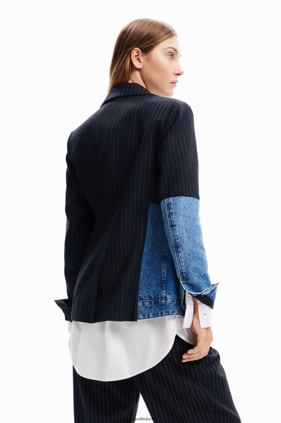 Desigual Women Hybrid denim blazer Clothing PFVZ0B49