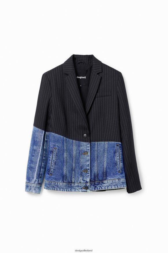 Desigual Women Hybrid denim blazer Clothing PFVZ0B49