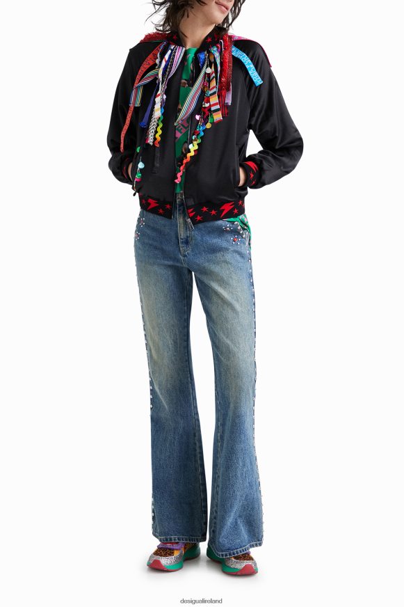 Desigual Women Johnson Hartig ribbon bomber jacket Clothing PFVZ0B819