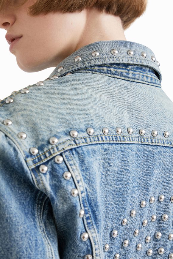Desigual Women Johnson Hartig studded denim jacket Clothing PFVZ0B1065