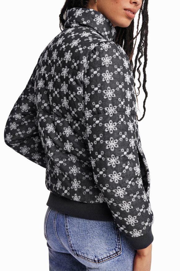 Desigual Women Lace quilted jacket Clothing PFVZ0B1045