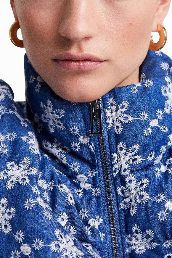 Desigual Women Lace quilted jacket Clothing PFVZ0B512