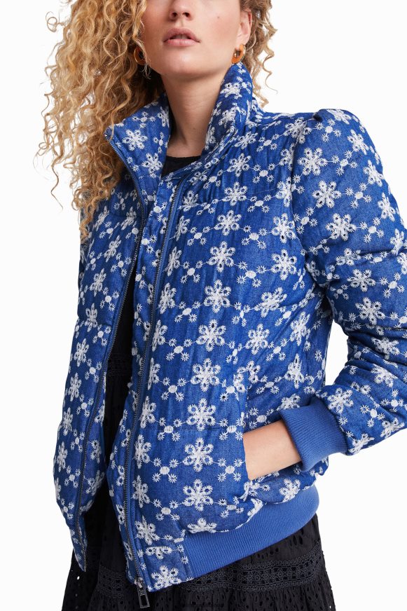 Desigual Women Lace quilted jacket Clothing PFVZ0B512