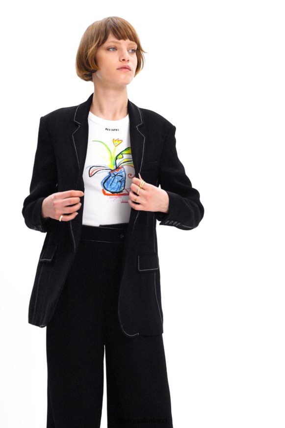 Desigual Women Long blazer with stitching Clothing PFVZ0B913