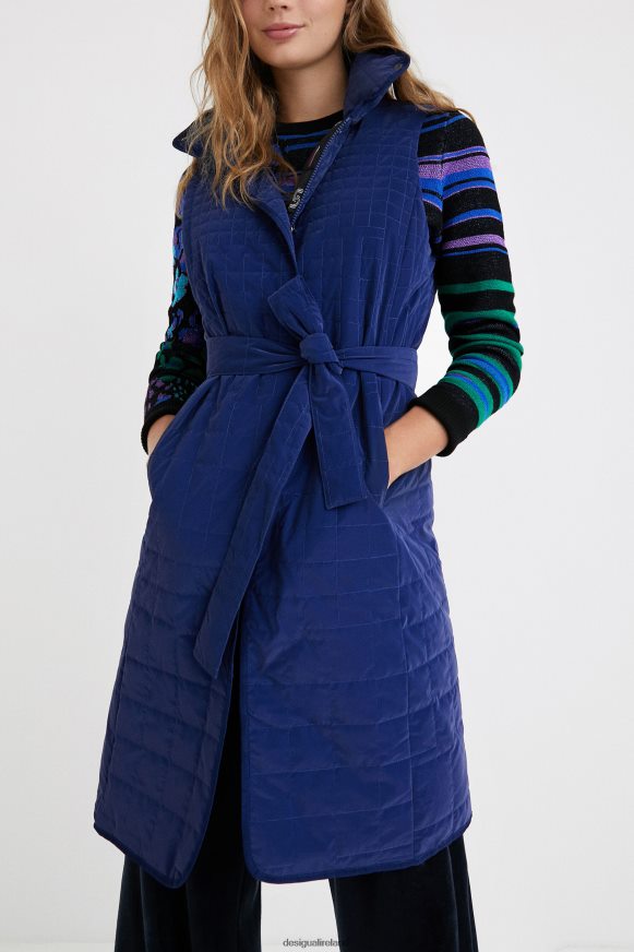 Desigual Women Long quilted gilet Clothing PFVZ0B1067