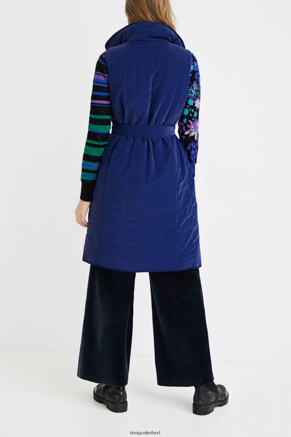 Desigual Women Long quilted gilet Clothing PFVZ0B1067
