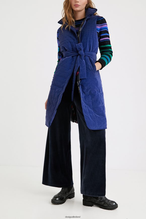 Desigual Women Long quilted gilet Clothing PFVZ0B1067
