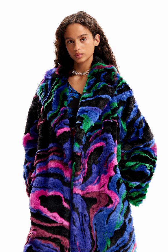 Desigual Women M. Christian Lacroix fur-effect coat Clothing PFVZ0B134