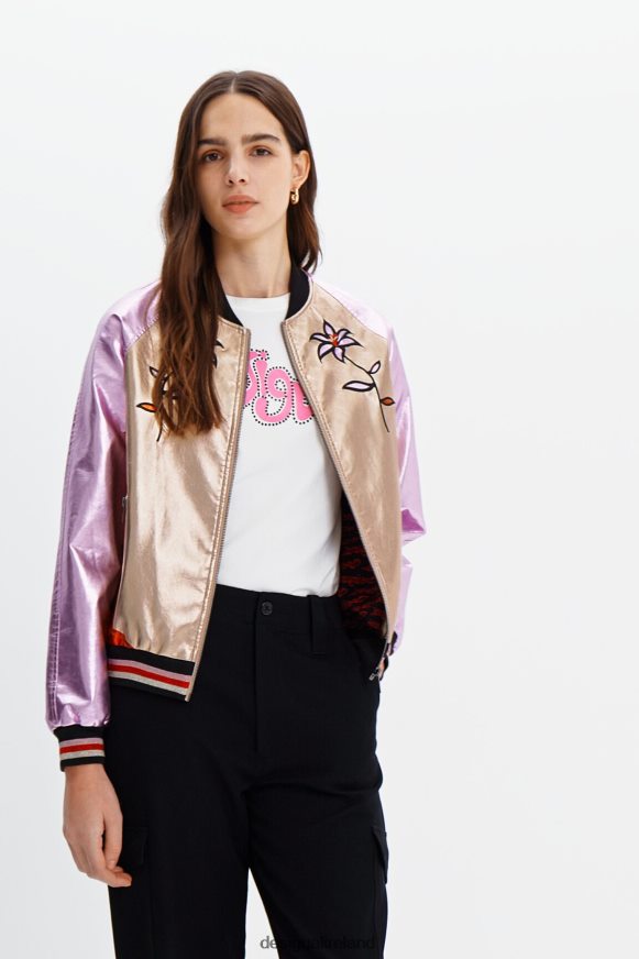 Desigual Women Metallic bomber jacket Clothing PFVZ0B955