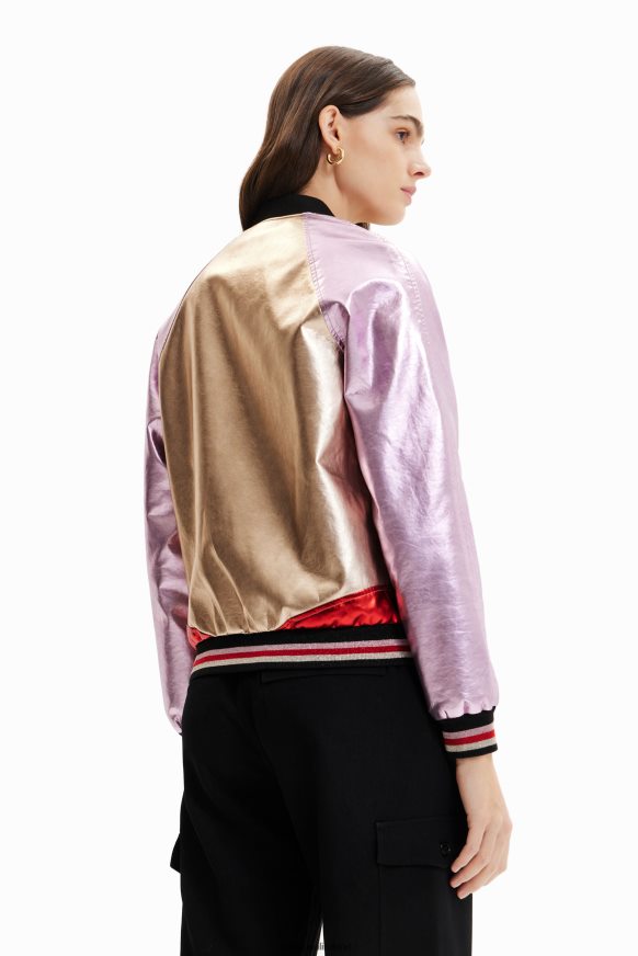 Desigual Women Metallic bomber jacket Clothing PFVZ0B955