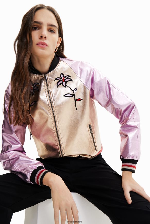 Desigual Women Metallic bomber jacket Clothing PFVZ0B955