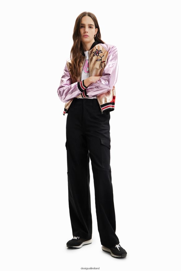 Desigual Women Metallic bomber jacket Clothing PFVZ0B955