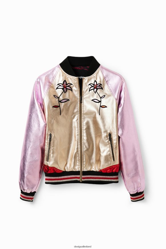 Desigual Women Metallic bomber jacket Clothing PFVZ0B955