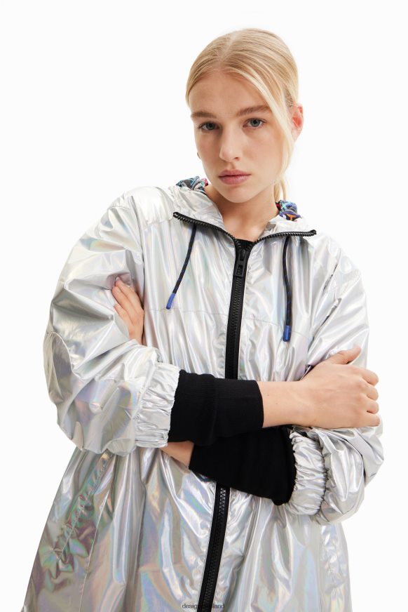 Desigual Women Metallic hooded parka Clothing PFVZ0B447
