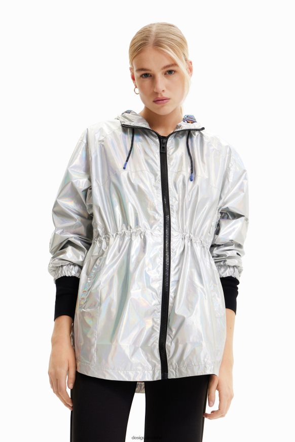 Desigual Women Metallic hooded parka Clothing PFVZ0B447