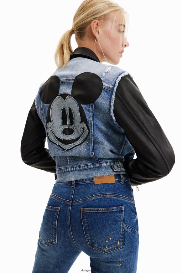 Desigual Women Mickey Mouse hybrid denim jacket Clothing PFVZ0B371