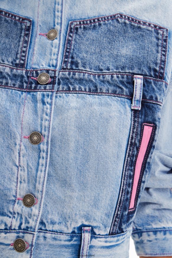 Desigual Women Oversize Pink Panther denim jacket Clothing PFVZ0B902