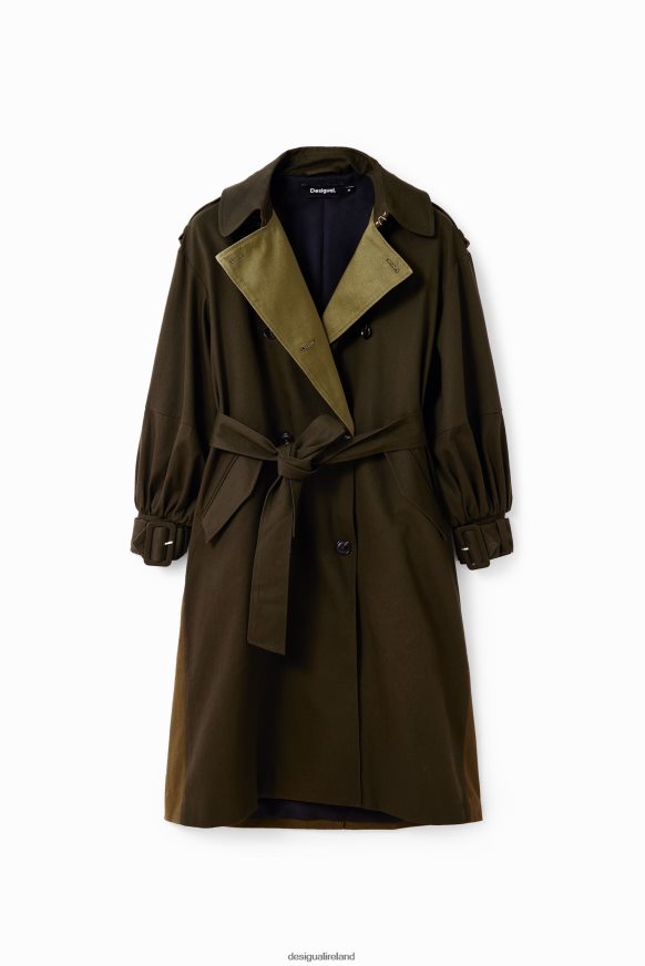 Desigual Women Oversize belted trench coat Clothing PFVZ0B251