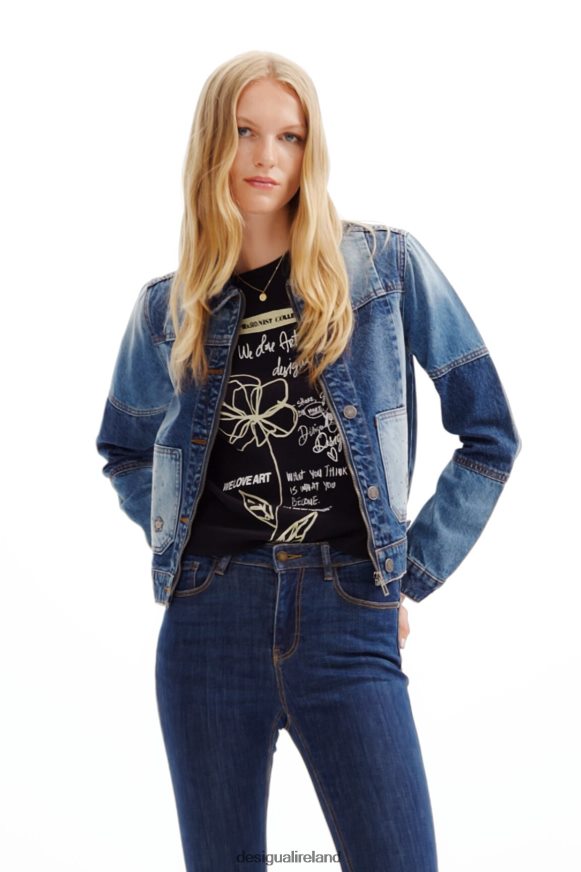 Desigual Women Patchwork denim trucker jacket Clothing PFVZ0B240