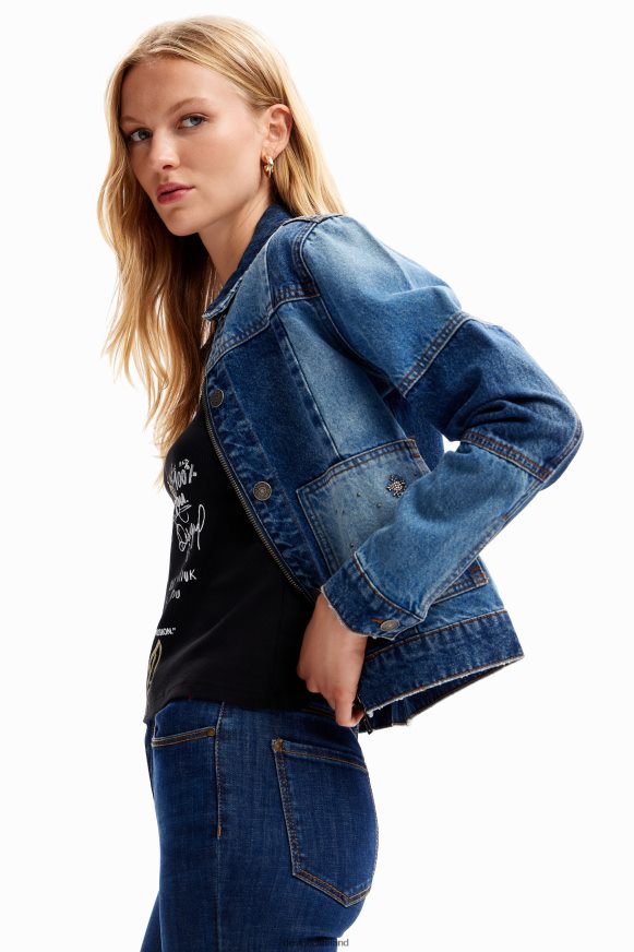 Desigual Women Patchwork denim trucker jacket Clothing PFVZ0B240