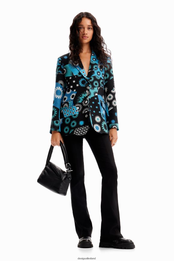 Desigual Women Patchwork jacquard blazer Clothing PFVZ0B150
