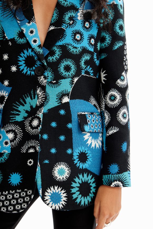 Desigual Women Patchwork jacquard blazer Clothing PFVZ0B150