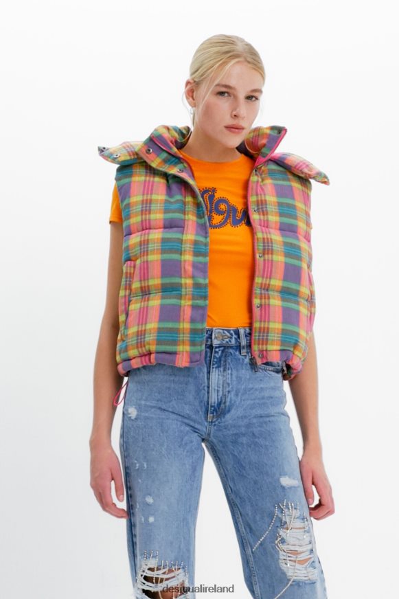 Desigual Women Plaid padded gilet Clothing PFVZ0B565