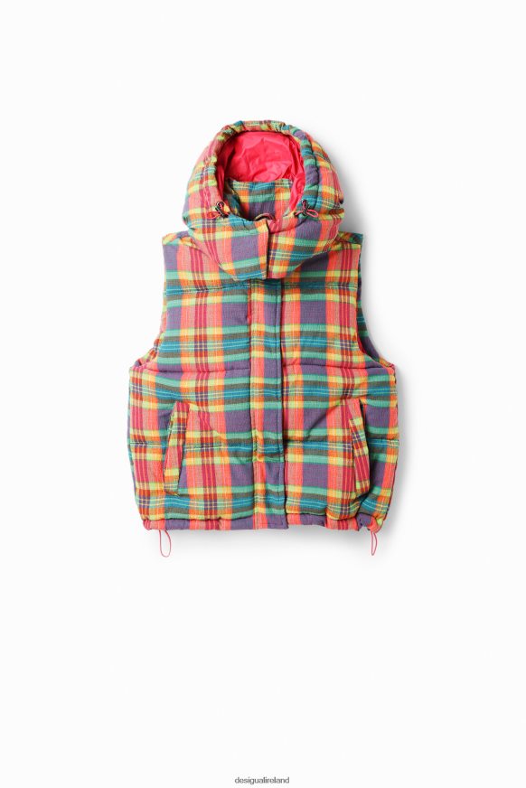 Desigual Women Plaid padded gilet Clothing PFVZ0B565