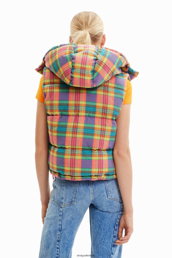 Desigual Women Plaid padded gilet Clothing PFVZ0B565