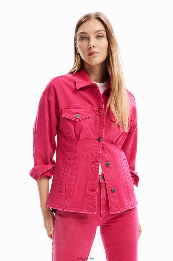Desigual Women Pleated denim trucker jacket Clothing PFVZ0B90