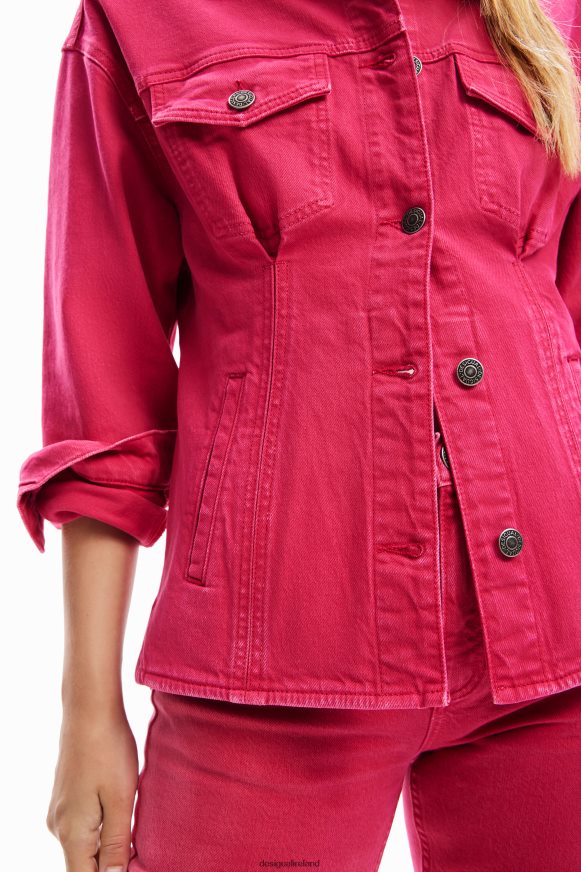 Desigual Women Pleated denim trucker jacket Clothing PFVZ0B90