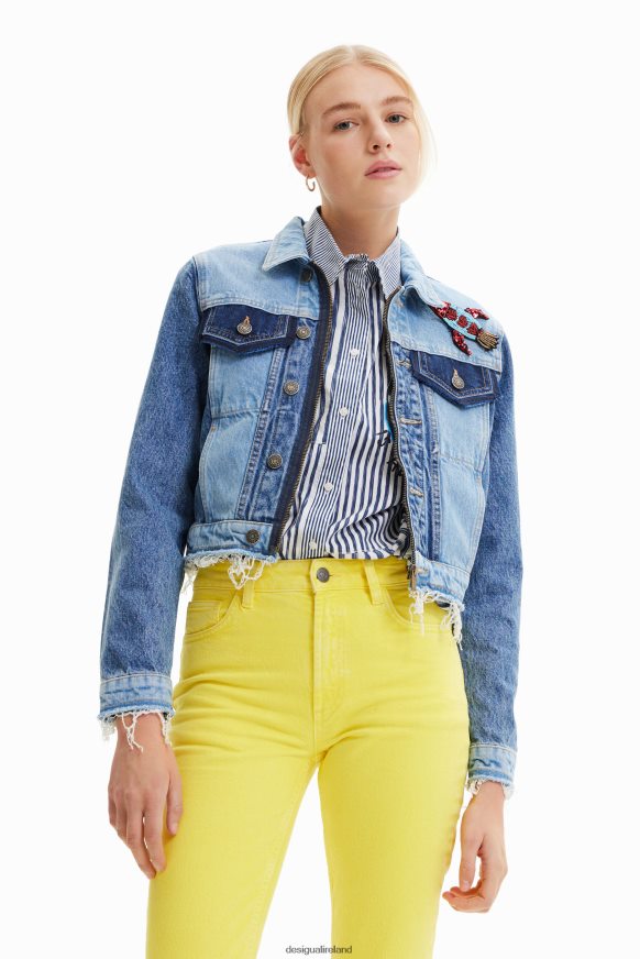 Desigual Women Short denim trucker jacket Clothing PFVZ0B1016