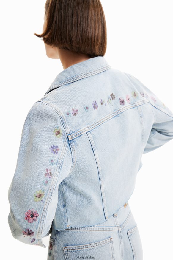 Desigual Women Short floral denim jacket Clothing PFVZ0B835